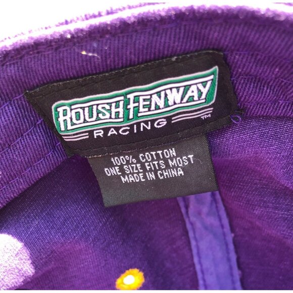 Crown Royal Distressed Purple Baseball Cap Embroidered Roush Fenway #26 Adj Hat - Picture 11 of 13
